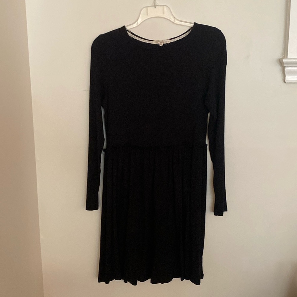 Rewind Black Ribbed Skater dress Juniors XL